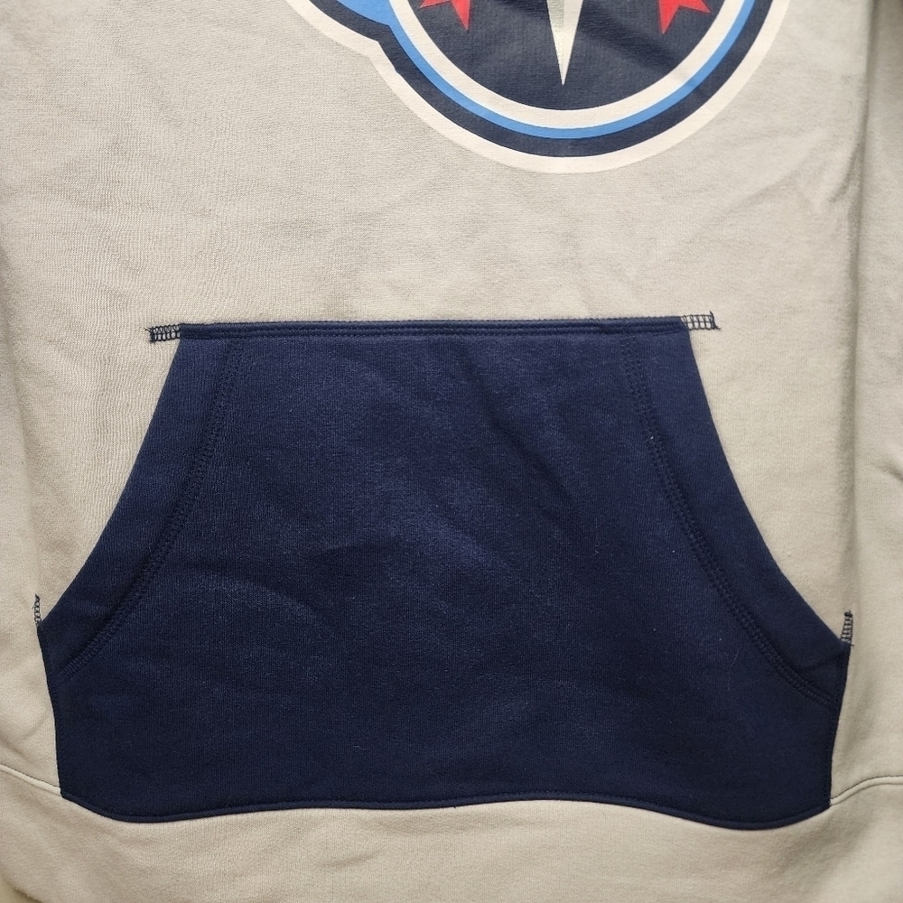 Fanatics Tennessee Titans Mens Hoodie Sweatshirt Navy Blue White and Red  Unisex - Picture 3 of 9